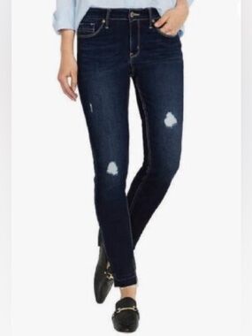 Buffalo Jeans David Bitton Jess Mid Rise Skinny 4/27 rip and repair